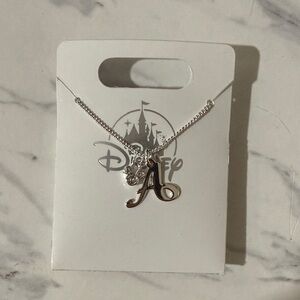 Disney Silver 'A' Initial Necklace